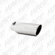 Load image into Gallery viewer, MBRP Universal Tip 4in OD 2.5in Inlet 12in Length Angled Cut Rolled End Clampless No-Weld T304 - Side View