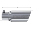 Load image into Gallery viewer, MBRP Universal Tip 4in OD 2.75in Inlet 10in Length Angled Rolled End T304 - Detail View