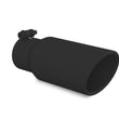 Load image into Gallery viewer, MBRP Universal Tip 4in OD 3in Inlet 10in Length Angled Rolled End Black - Side View