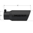 Load image into Gallery viewer, MBRP Universal Tip 4in OD 3in Inlet 10in Length Angled Rolled End Black - Detail View