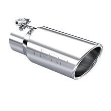 Load image into Gallery viewer, MBRP Universal Tip 4in OD 3in Inlet 10in Length Angled Rolled End T304 - Side View