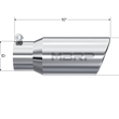 Load image into Gallery viewer, MBRP Universal Tip 4in OD 3in Inlet 10in Length Angled Rolled End T304 - Detail View