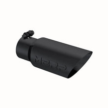 Load image into Gallery viewer, MBRP Universal Tip 4in OD 3in Inlet 10in Length Dual Wall Angled End Black - Side View