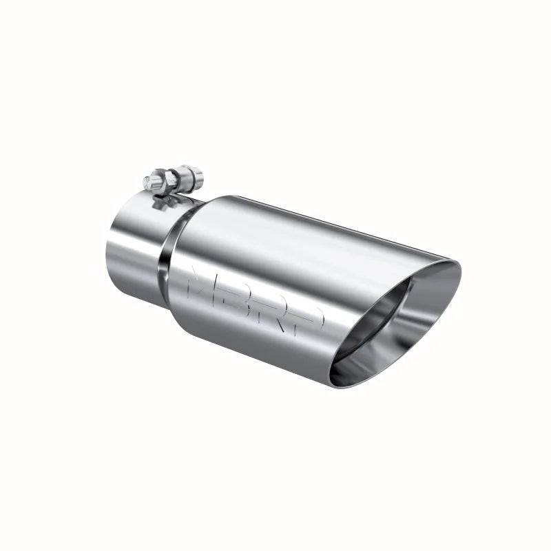 MBRP Universal Tip 4in OD 3in Inlet 10in Length Dual Wall Angled End T304 - Main Product View