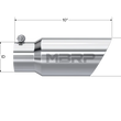Load image into Gallery viewer, MBRP Universal Tip 4in OD 3in Inlet 10in Length Dual Wall Angled End T304 - Detail View