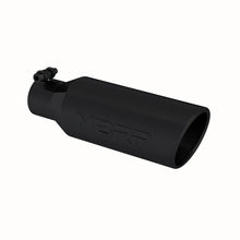 Load image into Gallery viewer, MBRP Universal Tip 4in O.D. Angled Rolled End 2.5in inlet 12in length Black - Main Product View