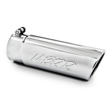 Load image into Gallery viewer, MBRP Universal Tip 4in O.D. Angled Rolled End 3 inlet 10 length - Side View