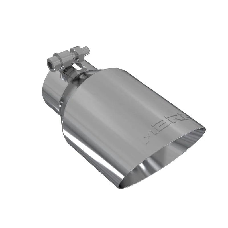 MBRP Universal Tip 4in O.D. Dual Wall Angled 2.5in inlet 8in length T304 - Main Product View