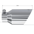 Load image into Gallery viewer, MBRP Universal Tip 4in O.D. Dual Wall Angled 2.5in inlet 8in length T304 - Detail View