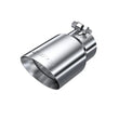 Load image into Gallery viewer, MBRP Universal Tip 4in O.D. Dual Wall Angled 3in inlet 8in length T304 - Side View