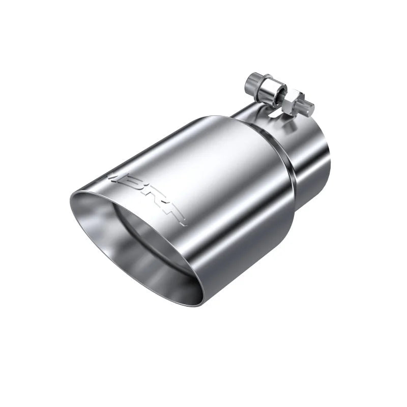 MBRP Universal Tip 4in O.D. Dual Wall Angled 3in inlet 8in length T304 - Side View