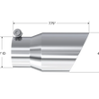 Load image into Gallery viewer, MBRP Universal Tip 4in O.D. Dual Wall Angled 3in inlet 8in length T304 - Detail View