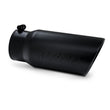Load image into Gallery viewer, MBRP Universal Tip 5 O.D. Angled Rolled End 4 inlet 12 length - Black Finish - Main Product View