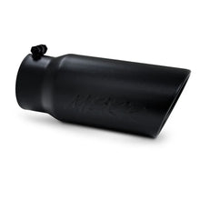 Load image into Gallery viewer, MBRP Universal Tip 5 O.D. Angled Rolled End 4 inlet 12 length - Black Finish - Main Product View