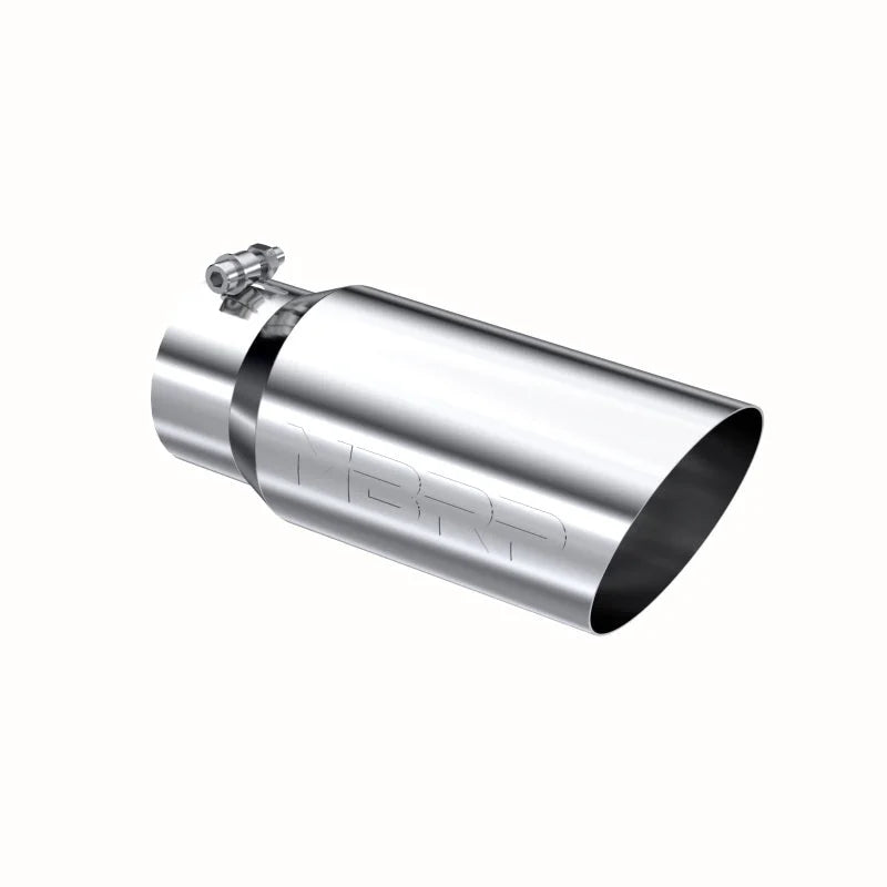 MBRP Universal Tip 5 O.D. Angled Single Walled 4 inlet 12 length - Side View