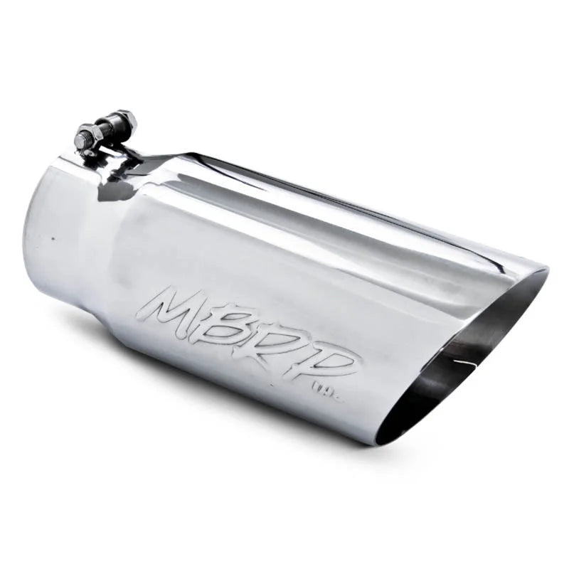 MBRP Universal Tip 5 O.D. Dual Wall Angled 4 inlet 12 length - Side View