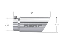 Load image into Gallery viewer, MBRP Universal Tip 5 O.D. Dual Wall Angled 4 inlet 12 length - Detail View
