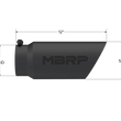 Load image into Gallery viewer, MBRP Universal Tip 5 O.D. Dual Wall Angled 4 inlet 12 length - Black Finish - Detail View