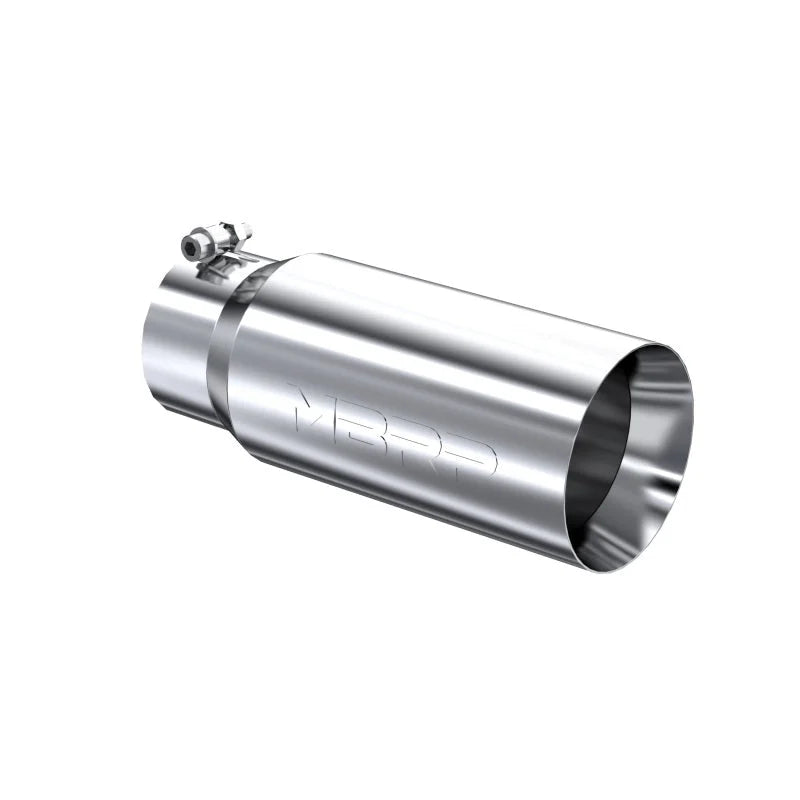 MBRP Universal Tip 5 O.D. Dual Wall Straight 4 inlet 12 length - Side View
