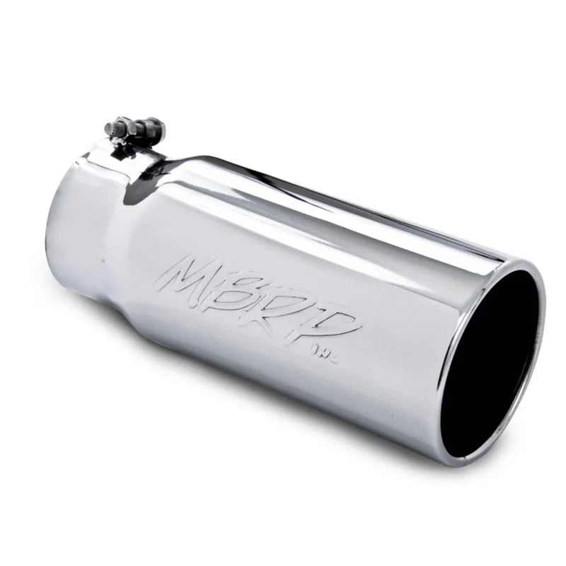 MBRP Universal Tip 5 O.D. Rolled Straight 4 inlet 12 length - Side View