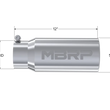 Load image into Gallery viewer, MBRP Universal Tip 5 O.D. Rolled Straight 4 inlet 12 length - Detail View