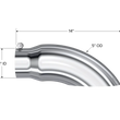 Load image into Gallery viewer, MBRP Universal Tip 5 O.D. Turn Down 4 inlet 14 length - Detail View