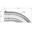 Load image into Gallery viewer, MBRP Universal Tip 5 O.D. Turn Down 5 inlet 14 length - Detail View