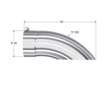 Load image into Gallery viewer, MBRP Universal Tip 5 O.D. Turn Down 5 inlet 14 length - Detail View