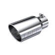 Load image into Gallery viewer, MBRP Universal Tip 6 O.D. Angled Rolled End 4 inlet 12 length - Side View