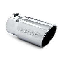 Load image into Gallery viewer, MBRP Universal Tip 6 O.D. Angled Rolled End 5 inlet 12 length - Side View
