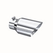 Load image into Gallery viewer, MBRP Universal Tip 6 O.D. Dual Wall Angled 4 inlet 12 length - Side View