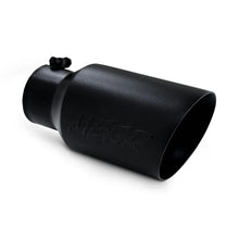 Load image into Gallery viewer, MBRP Universal Tip 6 O.D. Dual Wall Angled 4 inlet 12 length - Black Finish - Main Product View
