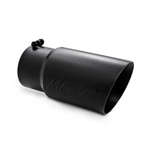 Load image into Gallery viewer, MBRP Universal Tip 6 O.D. Dual Wall Angled 5 inlet 12 length - Black Finish - Main Product View