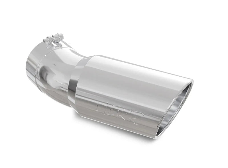 MBRP Universal Tip 6in OD 5in Inlet 15.5in Length 30 Deg Bend Angled Rolled End T304 - Main Product View