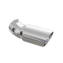 Load image into Gallery viewer, MBRP Universal Tip 6in OD 5in Inlet 15.5in Length 30 Deg Bend Angled Rolled End T304 - Side View