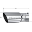 Load image into Gallery viewer, MBRP Universal Tip 6in OD 5in Inlet 15.5in Length 30 Deg Bend Angled Rolled End T304 - Detail View