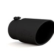 Load image into Gallery viewer, MBRP Universal Tip 6in O.D. Angled Rolled End 5 inlet 12 length - Black Finish - Main Product View