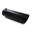 Load image into Gallery viewer, MBRP Universal Tip 6in OD Angled Rolled End 5in Inlet 18in Lgth Black Finish Exhaust - Side View