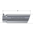 Load image into Gallery viewer, MBRP Universal Tip 6in OD Angled Rolled End 5in Inlet 18in Lgth T304 Exhaust - Detail View