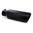 Load image into Gallery viewer, MBRP Universal Tip 6in OD Rolled End 4in Inlet 18in L Black Coated Exhaust Tip - Main Product View