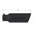 Load image into Gallery viewer, MBRP Universal Tip 6in OD Rolled End 4in Inlet 18in L Black Coated Exhaust Tip - Detail View
