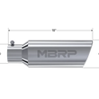 Load image into Gallery viewer, MBRP Universal Tip 6in OD Rolled End 4in Inlet 18in Length T304 - Detail View