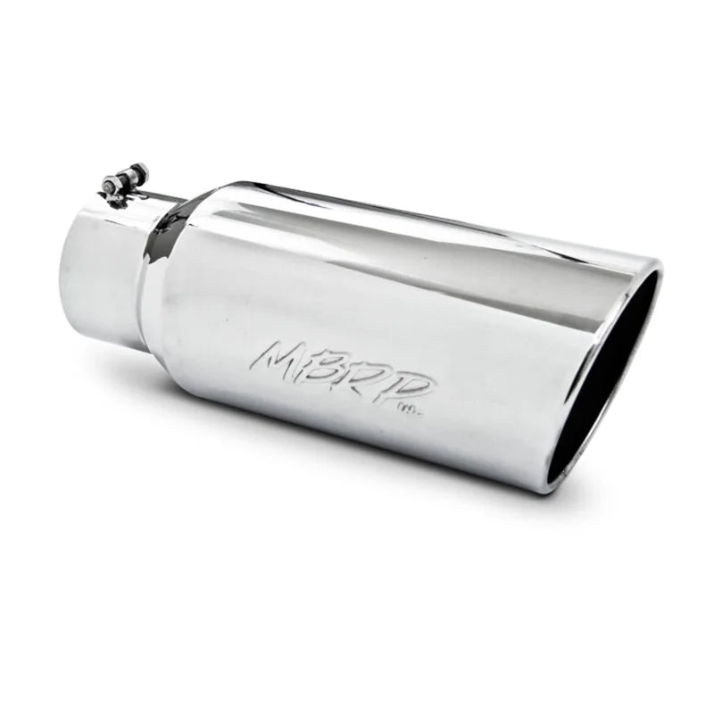 MBRP Universal Tip 7in O.D. Rolled End 5in inlet 18in length - T304 (SINGLE TIP) - Main Product View