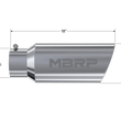 Load image into Gallery viewer, MBRP Universal Tip 7in O.D. Rolled End 5in inlet 18in length - T304 (SINGLE TIP) - Detail View