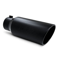 Load image into Gallery viewer, MBRP Universal Tip 7in O.D. Rolled End 5in inlet 18in length Black - Side View