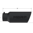 Load image into Gallery viewer, MBRP Universal Tip 7in O.D. Rolled End 5in inlet 18in length Black - Detail View