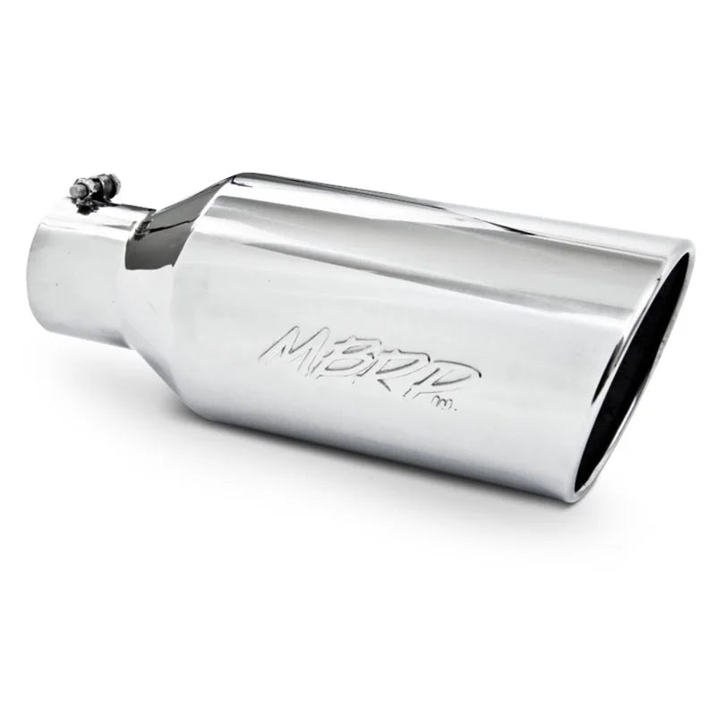 MBRP Universal Tip 7inch O.D. Rolled End 4inch inlet 18inch length - T304 (SINGLE TIP) - Main Product View