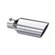 Load image into Gallery viewer, MBRP Universal Tip 7inch O.D. Rolled End 4inch inlet 18inch length - T304 (SINGLE TIP) - Side View