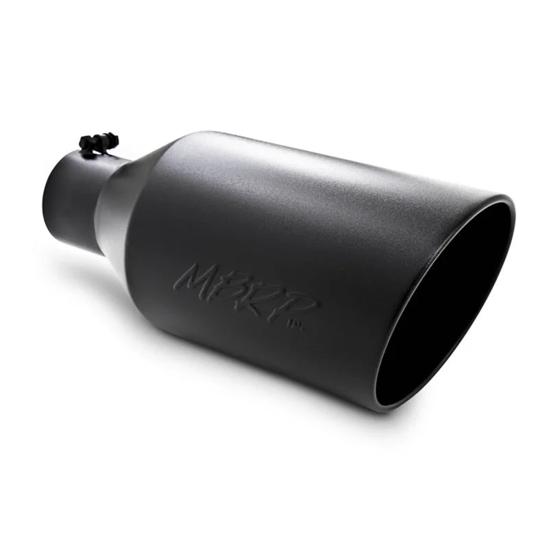 MBRP Universal Tip 8in O.D. Rolled End 4in inlet 18in length Black - Main Product View
