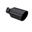 Load image into Gallery viewer, MBRP Universal Tip 8in O.D. Rolled End 4in inlet 18in length Black - Side View
